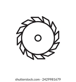 Industrial saw vector icon. Circular saw flat sign design. Saw symbol pictogram. UX UI icon