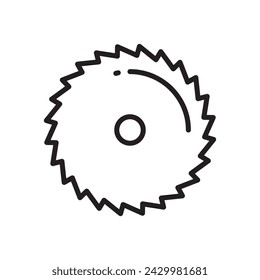 Industrial saw vector icon. Circular saw flat sign design. Saw symbol pictogram. UX UI icon