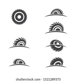 Industrial saw vector illustration icon design template
