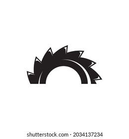 Industrial saw vector illustration icon design template