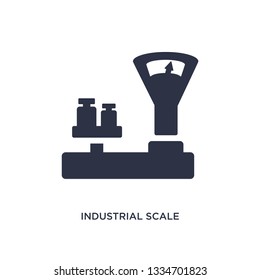 industrial scale icon. Simple element illustration from measurement concept. industrial scale editable symbol design on white background. Can be use for web and mobile.