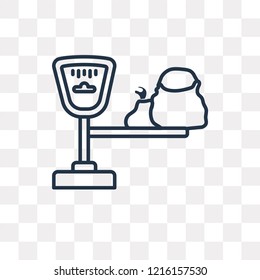 Industrial Scale vector outline icon isolated on transparent background, high quality linear Industrial Scale transparency concept can be used web and mobile
