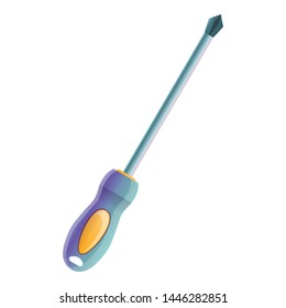 Industrial screwdriver icon. Cartoon of industrial screwdriver vector icon for web design isolated on white background