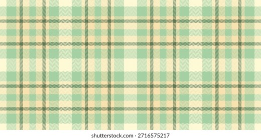 Industrial sin fisuras de verificación de fondo, Vector de textura de tela de mantel. Patrón textil de tejido tartán a cuadros en paleta de colores claros y trigo.