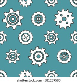 Industrial seamless vector pattern. Printing machine texture