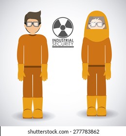 Industrial Security  design over white background, vector illustration