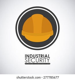 Industrial Security  design over white background, vector illustration