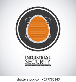 Industrial Security  design over white background, vector illustration