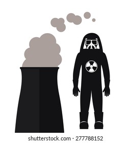 Industrial Security  design over white background, vector illustration