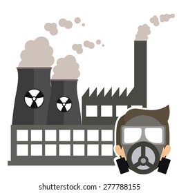 Industrial Security  design over white background, vector illustration