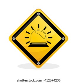 Industrial security design. road sign and alert illustration