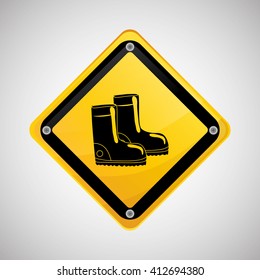 Industrial security design. road sign and alert illustration