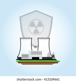 Industrial security design. safety icon. protection concept