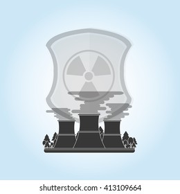 Industrial security design. safety icon. protection concept