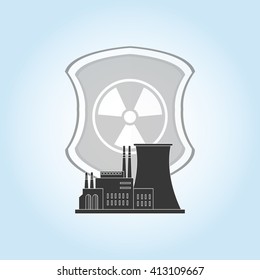 Industrial security design. safety icon. protection concept