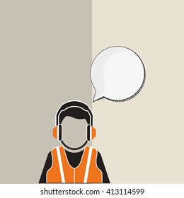 Industrial security design. safety icon. protection concept