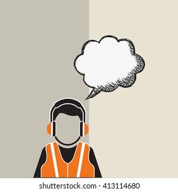 Industrial security design. safety icon. protection concept