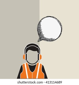 Industrial security design. safety icon. protection concept
