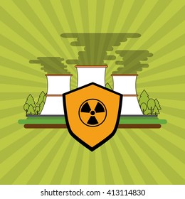 Industrial security design. safety icon. protection concept