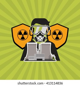 Industrial security design. safety icon. protection concept