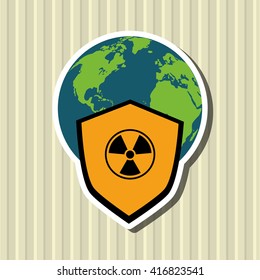 Industrial security design. safety icon. protection concept