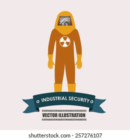 industrial security, desing over white background vector illustration.