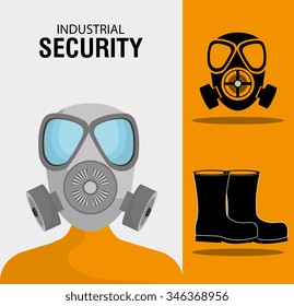 Industrial security equipment graphic design, vector illustration