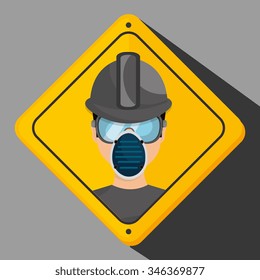 Industrial security equipment graphic design, vector illustration