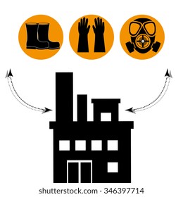 Industrial security equipment graphic design, vector illustration