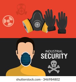 Industrial security equipment graphic design, vector illustration