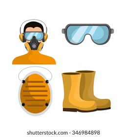 Industrial security equipment graphic design, vector illustration