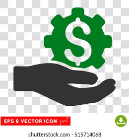 Industrial Service EPS vector icon. Illustration style is flat iconic bicolor green and gray symbol.