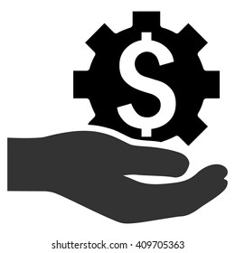 Industrial Service vector icon. Style is flat symbol, black color, white background.