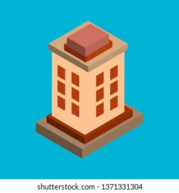 Industrial set of 3D isometric projection of dimensional houses, buildings, cranes, cars and many other design elements necessary creative designers