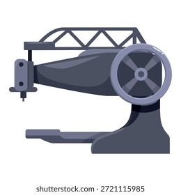 Industrial sewing machine used for creating clothes and other textile products, symbolizing the fashion industry and garment manufacturing