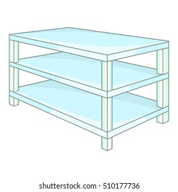 Industrial Shelving Icon. Cartoon Illustration Of Shelving Vector Icon For Web Design