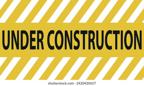 Industrial Sign Under Construction, Vector Illustration.