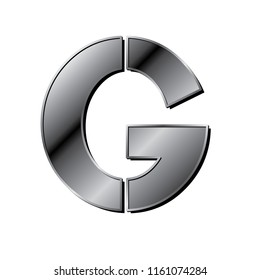 industrial, silver letter G