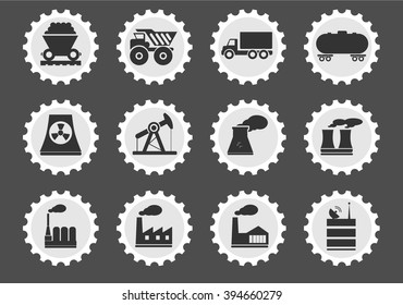 Industrial simply symbol for web icons and user interface