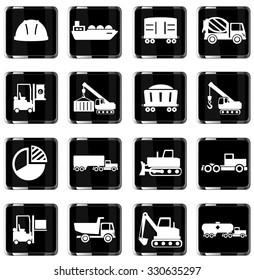 Industrial simply vector icon set