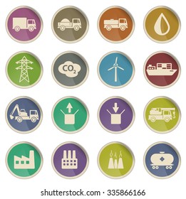 Industrial simply vector icon set