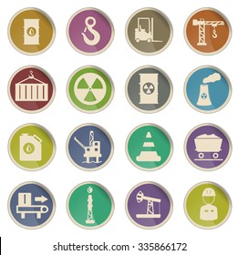 Industrial simply vector icon set