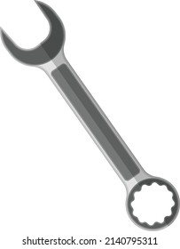 Industrieller Spanner, Illustration, Vektorgrafik auf weißem Hintergrund.