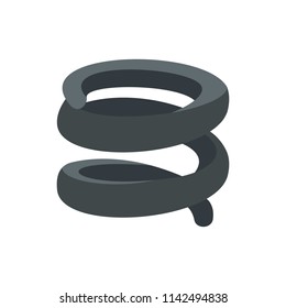 Industrial spring icon. Flat illustration of industrial spring vector icon for web isolated on white