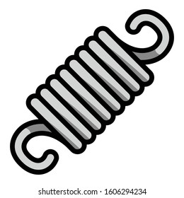 Industrial spring icon. Outline industrial spring vector icon for web design isolated on white background