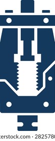 Industrial Static Fire Clamp Vector Illustration for Pipe Support and Fire Sprinkler System Installation Hardware
