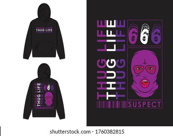 Industrial Street Wear Hoodie Thug Life 