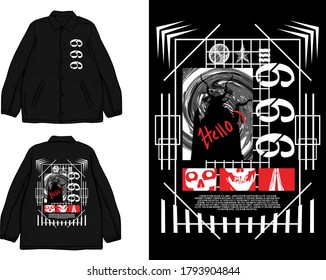 Industrial Streetwear Graphic Design
Abstract 666 Design