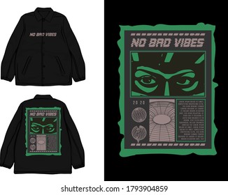 Industrial Streetwear Graphic Design
No Bad VIbes Design