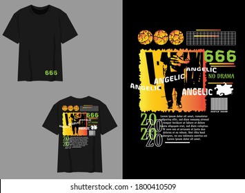 Industrial Streetwear T-Shirt
ANGELIC No Drama Industrial Design